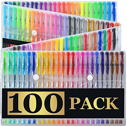6007795098131 - ARTIST'S CHOICE 100 GEL PENS WITH CASE EXTRA LARGE SET