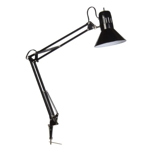 6007795112325 - 32 MULTI-JOINT DESK LAMP WITH METAL CLAMP, BLACK FINISH, 1 X 60W MAX E26 BULB (SOLD SEPARATELY), GLOBE ELECTRIC 56963
