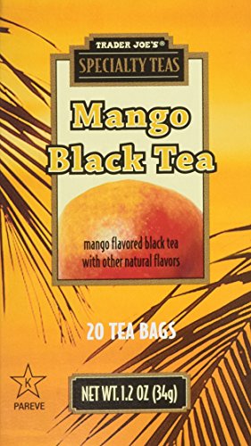 6008331002261 - TRADER JOE'S SPECIALTY MANGO BLACK TEA 20 TEA BAGS EXOTIC, REFRESHING AND PACKED WITH ANTIOXIDANTS !!!