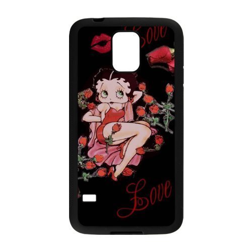 6008778616939 - PERSONALIZED FANTASTIC SKIN DURABLE RUBBER MATERIAL SAMSUNG GALAXY S5 CASE - BETTY BOOP