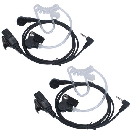 0600978057275 - ARAMA A201M02 COVERT ACOUSTIC TUBE EARPIECE HEADSET WITH PTT AND MICROPHONE FOR 1 PIN 2.5MM MOTOROLA TWO-WAY RADIO T6200C T5800 T7200 T5720(2XPACK)