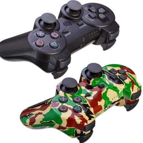 0600978070250 - GENENRIC CONTRSLLERS COMPATIBLE 2 BRAND NEW CONTROLLERS COMPATIBLE WITH PS3 SYSTEM SONY PS3 BLACK+CAMOUFLAGE