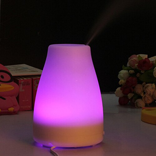 0600984534470 - ZJKC® 12W 3.9'' X 5.5'' ESSENTIAL OIL MIST HUMIDIFIER WITH COLOR LED LIGHTS 100ML AROMATHERAPY OIL DIFFUSER COOL MIST FUNCTION WATERLESS AUTO SHUT-OFF FOR HOME, OFFICE, SPA, BABY ROOM, BEDROOM