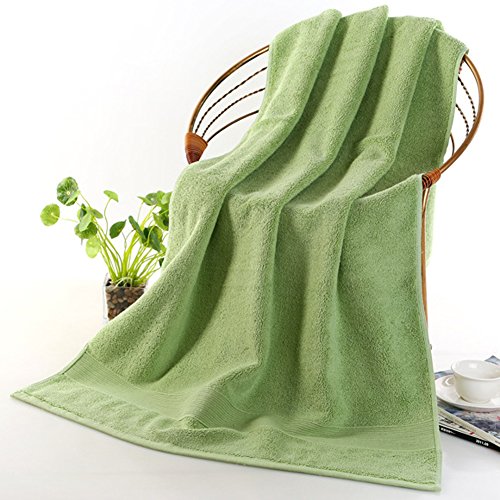 0600984573356 - ZJKC® THICKEN 100% NATURAL COTTON SPA BATH TOWEL SHOWER CLOTH TOWELS 28'' X 55'' COMMERCIAL GRADE, GENUINE TURKISH COTTON TOWEL (GREEN)