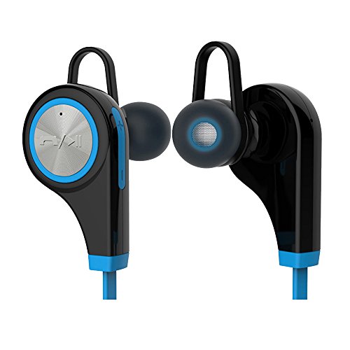 6010716659625 - GENERIC BLUETOOTH V4.1 SPORT STEREO EARPHONES IN EAR HEADSET WIRELESS HEADPHONE WITH CALL FUNCTIONS FOR IPHONE, SAMSUNG, XIAOMI, COOL, HUAWEI, LENOVO WITH USB CABLE, STORAGE BOX AND EARBUDS - BLUE