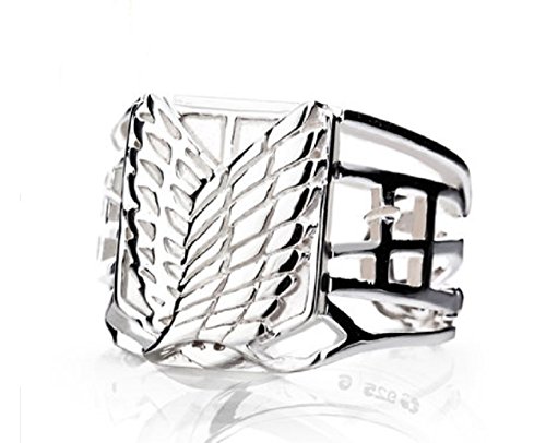 0601209538952 - SUNSHINE JEWELRY ATTACK ON TITAN RING STERLING SILVER RING (WINGS OF LIBERTY RING)