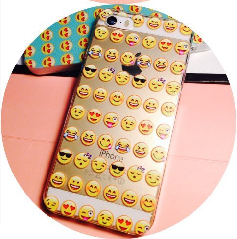 0601279412251 - SHARK® TRANSPARENT! COOL SMILEY FACES EMOJI FUNKY CASE FOR APPLE IPHONE 6 PLUS5.5-INCH