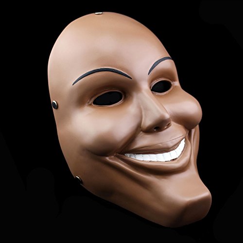 0601279418697 - SMAYS TERRORIST ATTACK OF THE PURGE ROLE PLAY POLYRESIN MASK GIFT FOR HALLOWEEN PARTY, MASQUERADE, STAGE PERFORMANCE, CARNIVAL AND BAR (HUMAN SMILING FACE)
