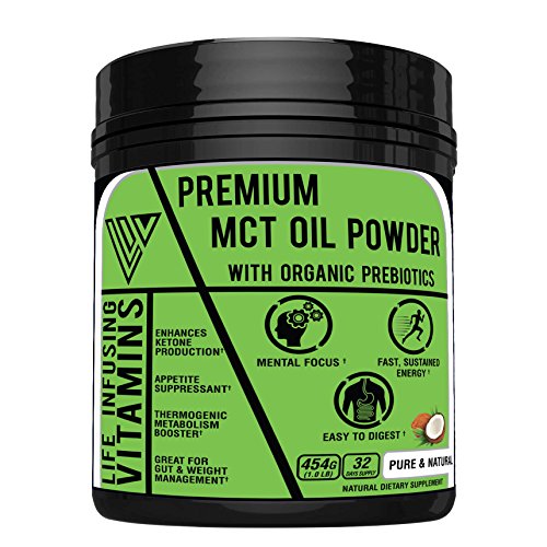 0601285695150 - LIV PREMIUM MCT OIL POWDER WITH ORGANIC PREBIOTIC INULIN FIBER, KETO FRIENDLY, EXCELLENT SOURCE FOR SUSTAINED ENERGY, APPETITE CONTROL & GUT HEALTH