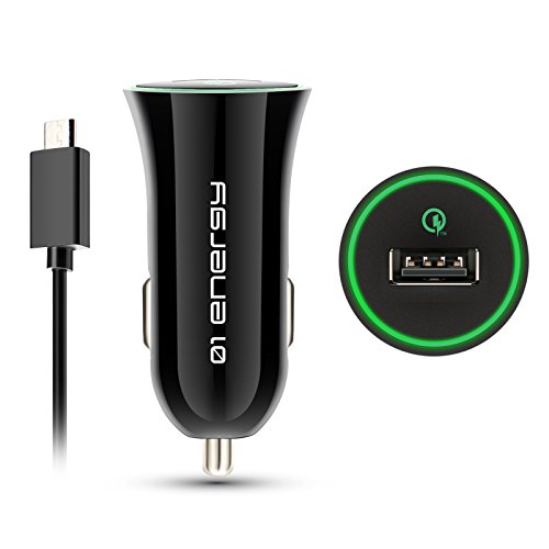 0601308624198 - CAR CHARGER, 01 ENERGY QUICK CHARGE QC 2.0 USB CAR CHARGER -PORTABLE FAST EXTERNAL BATTERY PACK CHARGER COMPATIBLE TO IPHONE 6, IPHONE 6S, IPOD,SAMSUNG GALAXY, BLUETOOTH SPEAKER AND MORE