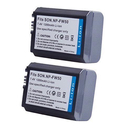 0601393620518 - SANCC™ 2 PACK SONY NP-FW50 BATTERY FOR SONY ALPHA A7, 7R, A7R,7S, A7S, ALPHA A3000, A5000, A6000, NEX-3, NEX-3N, NEX-5, NEX-5N, NEX-5R, NEX-5T, NEX-6, NEX-7,NEX-C3, NEX-F3, SLT-A33, A35,A37,A55V