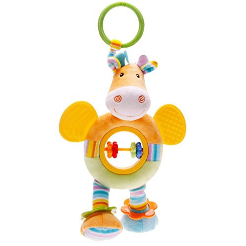 0601420066494 - BABY TOYS INFANT SOFT APPEASE HANGING TOY BABY RATTLES TEETHER ANIMAL TYLE,GIRAFFE