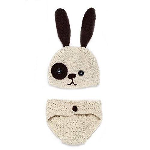 0601490144702 - GENERIC BABY NEWBORN PHOTOGRAPHY PROP OUTFIT PUPPY STYLE KNITTED CROCHET COSTUME