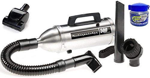 0601579029784 - METROVAC VAC 'N' GO 500 EZ TO USE-EZ TO CARRY STAINLESS STEEL HI PERFORMANCE, HEAVY DUTY, LIGHT WEIGHT PORTABLE, HAND HELD AUTO AND HOME VACUUM WITH TURBO BRUSH HEAD - UNDER 3 LBS - MADE IN USA WITH BONUS CYBER CLEAN