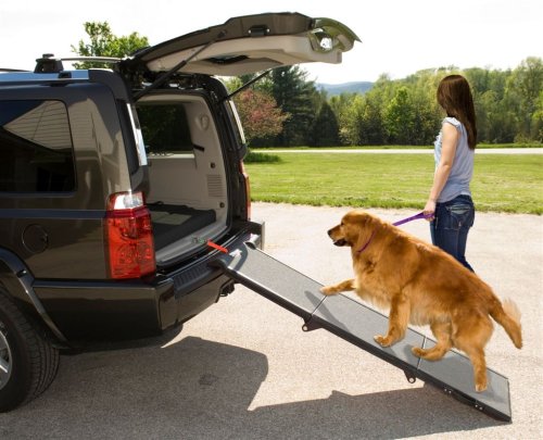 0601629425399 - PET GEAR TRI-FOLD PET RAMP FOR CATS AND DOGS UP TO 200-POUNDS, GREY