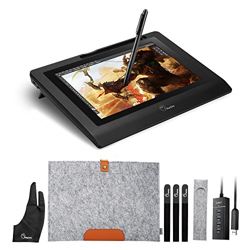 0601706972204 - PARBLO 10.1 COAST10 GRAPHICS DRAWING TABLET LCD MONITOR WITH CORDLESS BATTERY-FREE PEN +WOOL LINER BAG