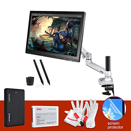 0601706978015 - PARBLO GT22HD 21.5 INCHES PEN DISPLAY GRAPHIC TABLET MONITOR WITH LCD ARM MONITOR DESK MOUNT, 32GB SATA SSD SOLID STATE DRIVE, 2 RECHARGEABLE PENS AND SCREEN PROTECTOR FOR DRAWING
