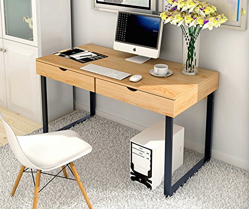 6017383809766 - SOGES COMPUTER DESK 47 PC LAPTOP STUDY TABLE WORKSTATION FOR HOME OFFICE COMPUTER TABLE WITH DRAWER, BEIGE