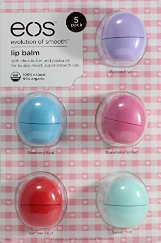 0601825515405 - HOT NEW EOS 5 PACK LIP BALM ORGANIC SMOOTH SPHERE 5 FLAVORS