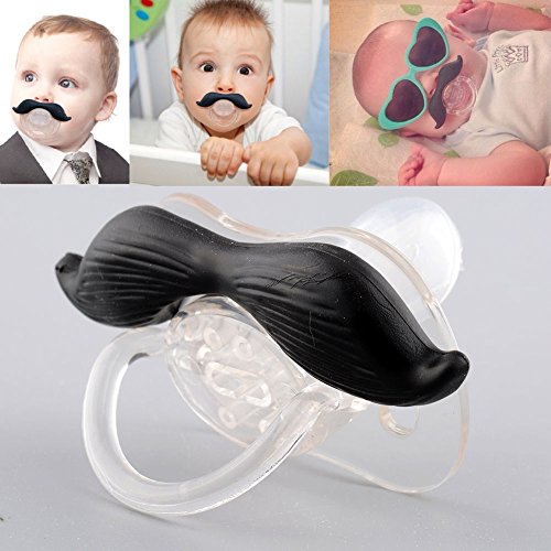 0601934757437 - HOT FUNNY BLACK SILICONE INFANT BABY CHILD PACIFIER NIPPLES MUSTACHE BEARD