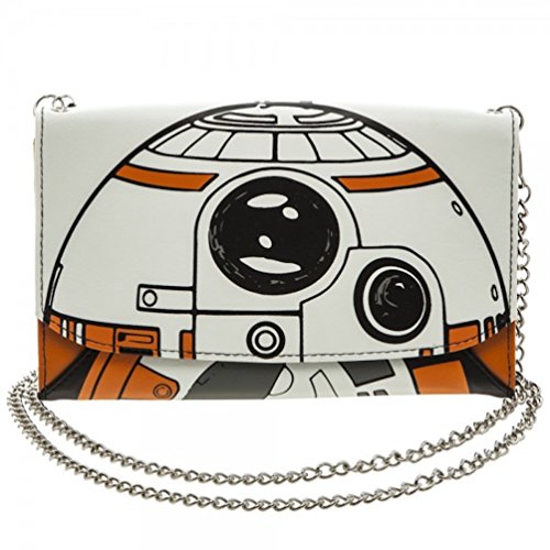 0602003091919 - STAR WARS BB8 BIG FACE ENVELOPE WALLET PURSE CELL PHONE CARRYING CASE 48 CHAIN