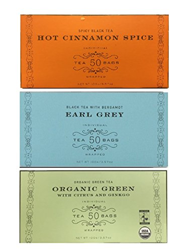 0602003383120 - HARNEY & SONS VARIETY PACK TOTAL OF 150 TEA BAGS (50 BAGS EARL GREY,50 BAGS HOT CINNAMON SPICE,50 BAGS ORGANIC GREEN WITH CITRUS AND GINKGO)