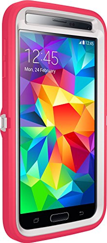 0602310872270 - OTTERBOX DEFENDER GALAXY S5 BULK PACKAGING, NEON ROSE PINK/WHITE (CASE ONLY)