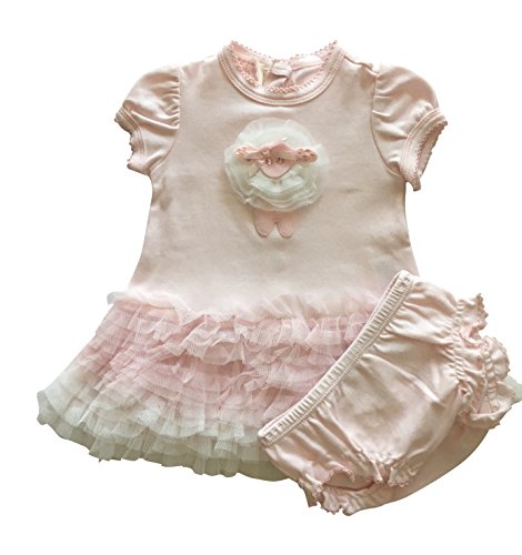 0602310974004 - BISCOTTI BABY GIRL RUFFLE DRESS WITH BLOOMER PANTY PINK (9M)