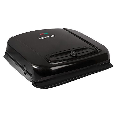 6023916437139 - GEORGE FOREMAN GRP1001BP 6-SERVING REMOVABLE PLATE GRILL, BLACK