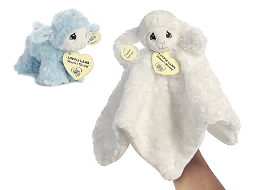 0602401752634 - PRECIOUS MOMENTS LUFFIE LAMB BABY LUVIE AND RATTLE SET - BLUE