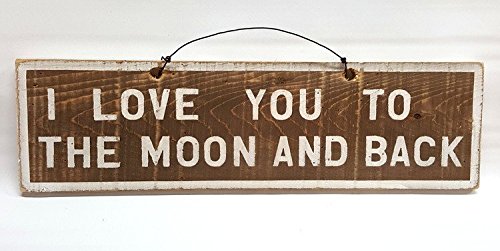 0602401946767 - I LOVE YOU TO THE MOON & BACK WOOD SIGN | BRANDY MELVILLE ORIGINAL SIGN