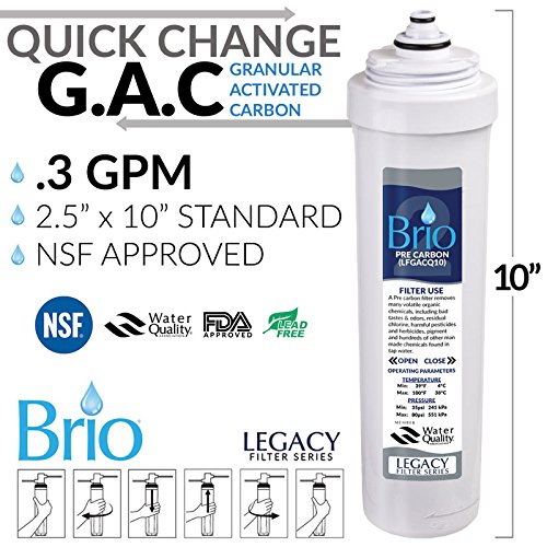 0602401981966 - BRIO QUICK CHANGE / EASY CHANGE REPLACEMENT FILTER CARTRIDGES (2 PACK, GAC FILTER)