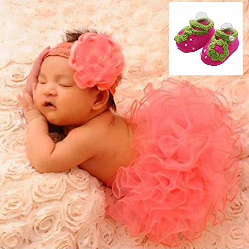 0602464378598 - LXIANG NEWBORN TUTU CLOTHES SKIRT BABY GIRLS KNITTED CROCHET PHOTOPROP WITH A GIFT