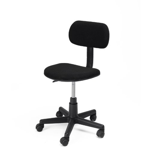 0602519700022 - NRFI OFFICE CHAIR, MID BACK ADJUSTABLE ERGONOMICALLY COMFORTABLE COMPUTER AND DESK CHAIR WITH FABRIC PADS, BLACK