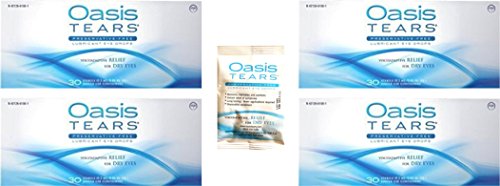 0602573184882 - 125 VIALS OASIS TEARS PRESERVATIVE-FREE LUBRICANT EYE DROPS (4 BOXES, 30 VIALS EACH AND ONE 5 VIAL PACKET)