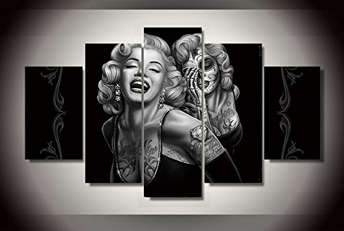 0602640291918 - DAY OF THE DEAD FACE CANVAS WALL ART PAINTING FOR HOME DECORATION ABSTRACT FIGURE PAINTING OF MARILYN MONROE