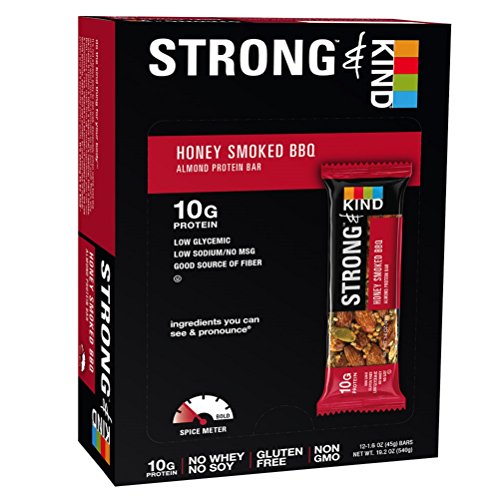 0602652171482 - STRONG & KIND HONEY SMOKED BBQ SAVORY SNACK BARS, 1.6 OUNCE, 12 COUNT