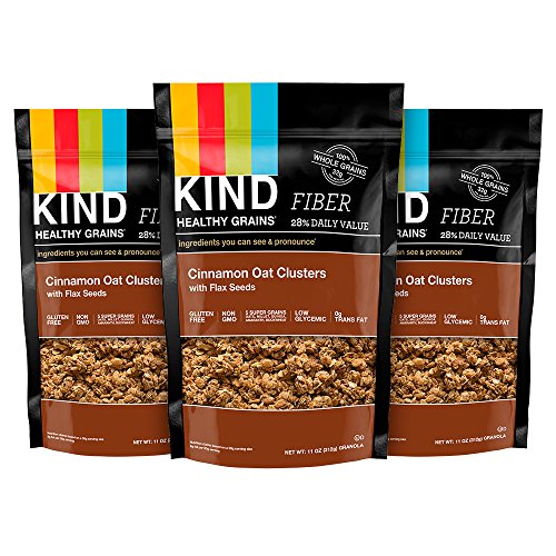 0602652172267 - KIND HEALTHY GRAINS GRANOLA CLUSTERS, CINNAMON OAT WITH FLAX SEEDS, 11 OUNCE BAGS, 3 COUNT