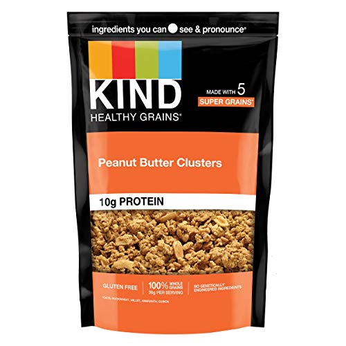 0602652172823 - KIND HEALTHY GRAINS CLUSTERS, PEANUT BUTTER WHOLE GRAIN GRANOLA, 10G PROTEIN, GLUTEN FREE, 11 OUNCE BAGS, PACK OF 6