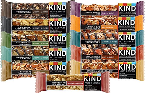 0602652185335 - KIND NUTS AND SPICES BARS 11-FLAVOR VARIETY PACK, (11 TOTAL BARS, 1.4 OZ EACH)