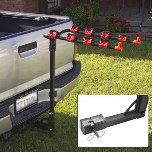 0602668008918 - DELUXE 4 BIKE HITCH MOUNT RACK WITH 1-1/4 OR 2 INCH RECEIVER BICYCLE CARRIER RACK HITCH CAR TRUCK SUV SWING AWAY