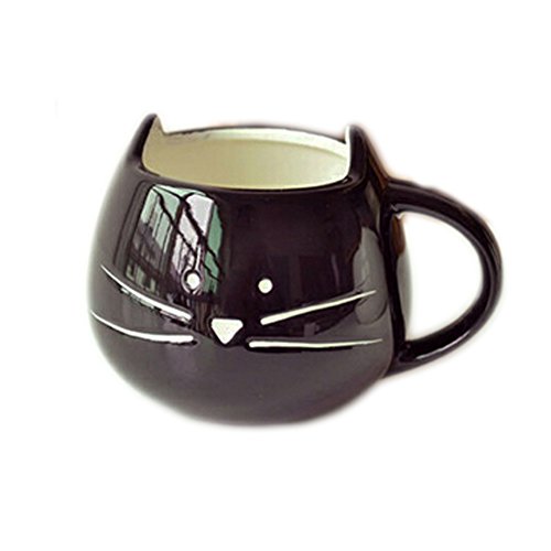 0602815173698 - CERAMIC CARTOON CAT TYPE COFFEE MUG/CUP ECO-FRIENDLY PORCELAIN MUGS BLACK