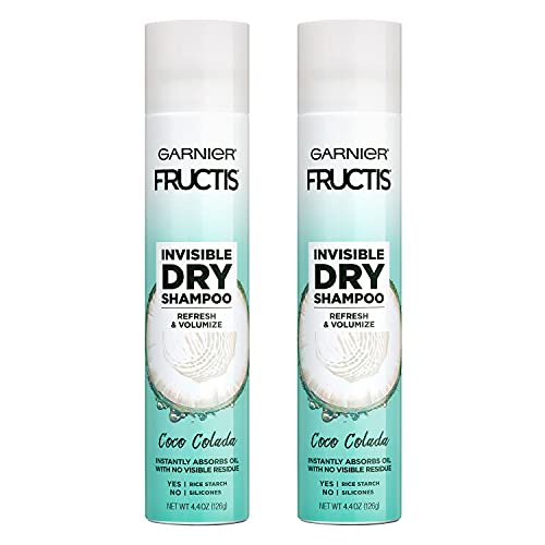 0603084075126 - GARNIER HAIRCARE FRUCTIS STYLE INVISIBLE DRY SHAMPOO COCO COLADA, REFRESH & VOLUMIZE WITH NO VISIBLE RESIDUE, POWERED BY RICE STARCH TO INSTANTLY ABSORB OIL, SILICONE FREE (PACKAGING MAY VARY) 2 COUNT