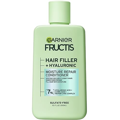 0603084083022 - GARNIER FRUCTIS HAIR FILLER MOISTURE REPAIR CONDITIONER FOR CURLY, WAVY HAIR, WITH HYALURONIC ACID, 10.1 FL OZ, 1 COUNT