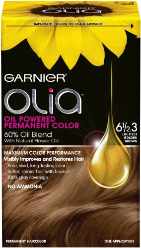 0603084410538 - GARNIER OLIA OIL POWERED PERMANENT HAIR COLOR, 6 1/2.3 LIGHTEST GOLDEN BROWN (PACKAGING MAY VARY)