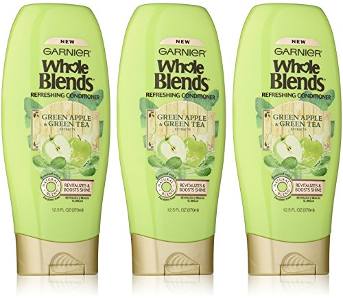 0603084462346 - GARNIER WHOLE BLENDS HAIRCARE - GREEN APPLE & GREEN TEA EXTRACTS - REFRESHING CONDITIONER - PARABEN FREE - NET WT. 12.5 FL OZ (370 ML) PER BOTTLE - PACK OF 3