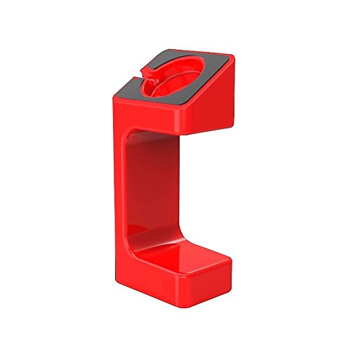 0603097302837 - JZS SUPA DEAL PLASTIC CHARGING STATION/ DOCKING STAND HOLDER FOR APPLE WATCH 38MM 42MM CHARGER, RED