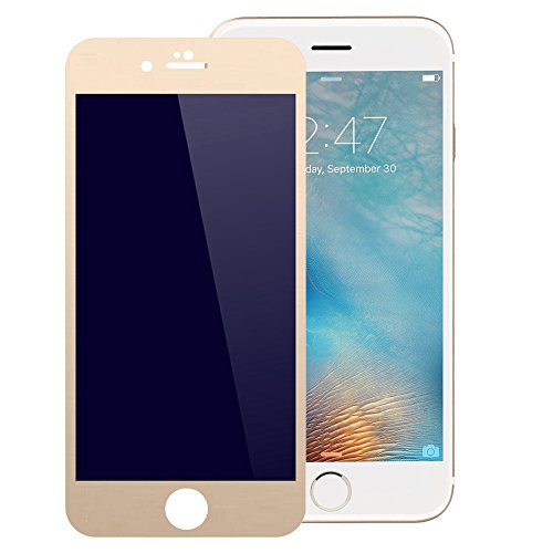 0603097430073 - DIKOO TEMPERED GLASS SCREEN PROTECTOR CARBON FIBER FRAME 3D BLUE LIGHT RESISTANT SCREEN PROTECTIVE FILM FOR IPHONE6 PLUS/6S PLUS(GOLD)