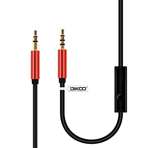 0603097431568 - DIKOO 35510011 AUX 3.5MM MALE TO MALE STEREO AUDIO CABLE WITH IN-LINE MICROPHONE