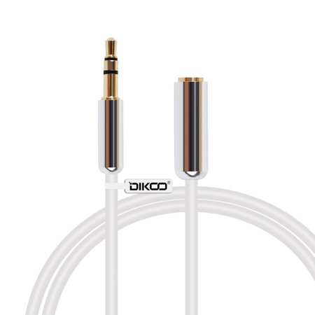0603097431599 - UNIVERSAL DIKOO 3.5MM HEADPHONE SPLITTER MALE TO FEMALE AUDIO EXTENSION CABLE FOR COMPUTER,MP3,IPHONE 6 6S (WHITE)